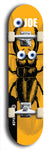 Skateboard deck: Limited edition, North American maple skateboard deck designed by underground artist BellyRash - available widths 7.5 to 8.5 inches in both mellow concave and steep concave shapes. Artwork: EYEBALL JOE logo brand popsicle-shaped deck 