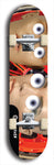 Skateboard deck: Limited edition, North American maple skateboard deck designed by underground artist BellyRash - available widths 7.5 to 8.5 inches in both mellow concave and steep concave shapes. Artwork: EYEBALL JOE logo brand popsicle-shaped deck 