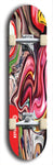 Limited edition, North American maple skateboard deck designed by underground artist BellyRash - available widths 7.5 to 8.5 inches in both mellow concave and steep concave shapes. Artwork: ABEX LIQUID brand popsicle-shaped with a multi-colored swirling patterned background