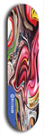 Limited edition, North American maple skateboard deck designed by underground artist BellyRash - available widths 7.5 to 8.5 inches in both mellow concave and steep concave shapes. Artwork: ABEX LIQUID brand popsicle-shaped with a multi-colored swirling patterned background