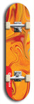 Skateboard deck: Limited edition, North American maple skateboard deck designed by underground artist BellyRash - available widths 7.5 to 8.5 inches in both mellow concave and steep concave shapes. Artwork: ABEX LIQUID brand popsicle-shaped with a multi-colored swirling patterned background