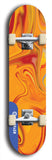 Skateboard deck: Limited edition, North American maple skateboard deck designed by underground artist BellyRash - available widths 7.5 to 8.5 inches in both mellow concave and steep concave shapes. Artwork: ABEX LIQUID brand popsicle-shaped with a multi-colored swirling patterned background