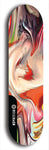 Skateboard deck: Limited edition, North American maple skateboard deck designed by underground artist BellyRash - available widths 7.5 to 8.5 inches in both mellow concave and steep concave shapes. Artwork: ABEX LIQUID brand popsicle-shaped with a multi-colored swirling patterned background