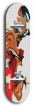 Skateboard deck: Limited edition, North American maple skateboard deck designed by underground artist BellyRash - available widths 7.5 to 8.5 inches in both mellow concave and steep concave shapes. Artwork: ABEX LIQUID brand popsicle-shaped with a multi-colored swirling patterned background