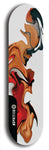 Skateboard deck: Limited edition, North American maple skateboard deck designed by underground artist BellyRash - available widths 7.5 to 8.5 inches in both mellow concave and steep concave shapes. Artwork: ABEX LIQUID brand popsicle-shaped with a multi-colored swirling patterned background