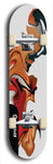 Skateboard deck: Limited edition, North American maple skateboard deck designed by underground artist BellyRash - available widths 7.5 to 8.5 inches in both mellow concave and steep concave shapes. Artwork: ABEX LIQUID brand popsicle-shaped with a multi-colored swirling patterned background