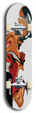 Skateboard deck: Limited edition, North American maple skateboard deck designed by underground artist BellyRash - available widths 7.5 to 8.5 inches in both mellow concave and steep concave shapes. Artwork: ABEX LIQUID brand popsicle-shaped with a multi-colored swirling patterned background