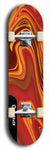 Skateboard deck: Limited edition, North American maple skateboard deck designed by underground artist BellyRash - available widths 7.5 to 8.5 inches in both mellow concave and steep concave shapes. Artwork: ABEX LIQUID brand popsicle-shaped with a multi-colored swirling patterned background