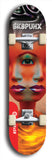 Skateboard deck: Limited edition, North American maple skateboard deck designed by underground artist BellyRash - available widths 7.5 to 8.5 inches in both mellow concave and steep concave shapes. Artwork: SK8PUNX logo brand popsicle-shaped deck