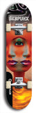 Skateboard deck: Limited edition, North American maple skateboard deck designed by underground artist BellyRash - available widths 7.5 to 8.5 inches in both mellow concave and steep concave shapes. Artwork: SK8PUNX logo brand popsicle-shaped deck