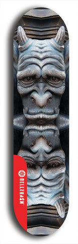 Skateboard deck: Limited edition, North American maple skateboard deck designed by underground artist BellyRash - available widths 7.5 to 8.5 inches in both mellow concave and steep concave shapes. Artwork: TYPE 1 logo brand popsicle-shaped deck