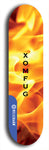 Skateboard deck: Limited edition, North American maple skateboard deck designed by underground artist BellyRash - available widths 7.5 to 8.5 inches in both mellow concave and steep concave shapes. Artwork: XOMFUG logo brand popsicle-shaped deck