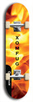Skateboard deck: Limited edition, North American maple skateboard deck designed by underground artist BellyRash - available widths 7.5 to 8.5 inches in both mellow concave and steep concave shapes. Artwork: XOMFUG logo brand popsicle-shaped deck