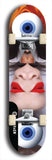 Skateboard deck: Limited edition, North American maple skateboard deck designed by underground artist BellyRash - available widths 7.5 to 8.5 inches in both mellow concave and steep concave shapes. Artwork: EYEBALL JOE logo brand popsicle-shaped deck 
