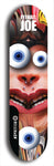 Skateboard deck: Limited edition, North American maple skateboard deck designed by underground artist BellyRash - available widths 7.5 to 8.5 inches in both mellow concave and steep concave shapes. Artwork: EYEBALL JOE logo brand popsicle-shaped deck 