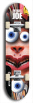 Skateboard deck: Limited edition, North American maple skateboard deck designed by underground artist BellyRash - available widths 7.5 to 8.5 inches in both mellow concave and steep concave shapes. Artwork: EYEBALL JOE logo brand popsicle-shaped deck 
