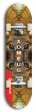 Skateboard deck: Limited edition, North American maple skateboard deck designed by underground artist BellyRash - available widths 7.5 to 8.5 inches in both mellow concave and steep concave shapes. Artwork: XOMFUG logo brand popsicle-shaped deck