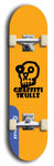 Skateboard deck: Limited edition, North American maple skateboard deck designed by underground artist BellyRash - available widths 7.5 to 8.5 inches in both mellow concave and steep concave shapes. Artwork: GRAFFITI SKULLZ logo brand popsicle-shaped deck with graffiti or street art background