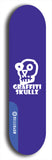 Skateboard deck: Limited edition, North American maple skateboard deck designed by underground artist BellyRash - available widths 7.5 to 8.5 inches in both mellow concave and steep concave shapes. Artwork: GRAFFITI SKULLZ logo brand popsicle-shaped deck with graffiti or street art background