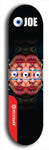 Skateboard deck: Limited edition, North American maple skateboard deck designed by underground artist BellyRash - available widths 7.5 to 8.5 inches in both mellow concave and steep concave shapes. Artwork: EYEBALL JOE logo brand popsicle-shaped deck 