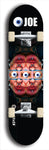 Skateboard deck: Limited edition, North American maple skateboard deck designed by underground artist BellyRash - available widths 7.5 to 8.5 inches in both mellow concave and steep concave shapes. Artwork: EYEBALL JOE logo brand popsicle-shaped deck 