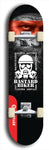 Skateboard deck: Limited edition, North American maple skateboard deck designed by underground artist BellyRash - available widths 7.5 to 8.5 inches in both mellow concave and steep concave shapes. Artwork: BASTARD BIKER logo brand popsicle-shaped deck with mechanical design in background