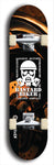 Skateboard deck: Limited edition, North American maple skateboard deck designed by underground artist BellyRash - available widths 7.5 to 8.5 inches in both mellow concave and steep concave shapes. Artwork: BASTARD BIKER logo brand popsicle-shaped deck with mechanical design in background