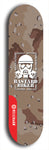 Skateboard deck: Limited edition, North American maple skateboard deck designed by underground artist BellyRash - available widths 7.5 to 8.5 inches in both mellow concave and steep concave shapes. Artwork: BASTARD BIKER logo brand popsicle-shaped deck with mechanical design in background