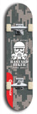 Skateboard deck: Limited edition, North American maple skateboard deck designed by underground artist BellyRash - available widths 7.5 to 8.5 inches in both mellow concave and steep concave shapes. Artwork: BASTARD BIKER logo brand popsicle-shaped deck with mechanical design in background