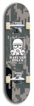 Skateboard deck: Limited edition, North American maple skateboard deck designed by underground artist BellyRash - available widths 7.5 to 8.5 inches in both mellow concave and steep concave shapes. Artwork: BASTARD BIKER logo brand popsicle-shaped deck with mechanical design in background