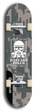 Skateboard deck: Limited edition, North American maple skateboard deck designed by underground artist BellyRash - available widths 7.5 to 8.5 inches in both mellow concave and steep concave shapes. Artwork: BASTARD BIKER logo brand popsicle-shaped deck with mechanical design in background