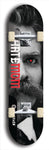 Skateboard deck: Limited edition, North American maple skateboard deck designed by underground artist BellyRash - available widths 7.5 to 8.5 inches in both mellow concave and steep concave shapes. Artwork: HATEMOM logo brand popsicle-shaped deck with varied backgrounds