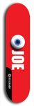 Skateboard deck: Limited edition, North American maple skateboard deck designed by underground artist BellyRash - available widths 7.5 to 8.5 inches in both mellow concave and steep concave shapes. Artwork: EYEBALL JOE logo brand popsicle-shaped deck 