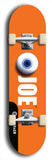 Skateboard deck: Limited edition, North American maple skateboard deck designed by underground artist BellyRash - available widths 7.5 to 8.5 inches in both mellow concave and steep concave shapes. Artwork: EYEBALL JOE logo brand popsicle-shaped deck 