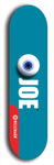 Skateboard deck: Limited edition, North American maple skateboard deck designed by underground artist BellyRash - available widths 7.5 to 8.5 inches in both mellow concave and steep concave shapes. Artwork: EYEBALL JOE logo brand popsicle-shaped deck 