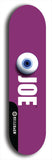 Skateboard deck: Limited edition, North American maple skateboard deck designed by underground artist BellyRash - available widths 7.5 to 8.5 inches in both mellow concave and steep concave shapes. Artwork: EYEBALL JOE logo brand popsicle-shaped deck 