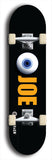 Skateboard deck: Limited edition, North American maple skateboard deck designed by underground artist BellyRash - available widths 7.5 to 8.5 inches in both mellow concave and steep concave shapes. Artwork: EYEBALL JOE logo brand popsicle-shaped deck 