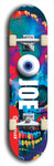 Skateboard deck: Limited edition, North American maple skateboard deck designed by underground artist BellyRash - available widths 7.5 to 8.5 inches in both mellow concave and steep concave shapes. Artwork: EYEBALL JOE logo brand popsicle-shaped deck 