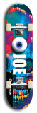 Skateboard deck: Limited edition, North American maple skateboard deck designed by underground artist BellyRash - available widths 7.5 to 8.5 inches in both mellow concave and steep concave shapes. Artwork: EYEBALL JOE logo brand popsicle-shaped deck 
