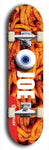 Skateboard deck: Limited edition, North American maple skateboard deck designed by underground artist BellyRash - available widths 7.5 to 8.5 inches in both mellow concave and steep concave shapes. Artwork: EYEBALL JOE logo brand popsicle-shaped deck 