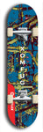 Skateboard deck: Limited edition, North American maple skateboard deck designed by underground artist BellyRash - available widths 7.5 to 8.5 inches in both mellow concave and steep concave shapes. Artwork: XOMFUG logo brand popsicle-shaped deck