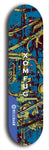 Skateboard deck: Limited edition, North American maple skateboard deck designed by underground artist BellyRash - available widths 7.5 to 8.5 inches in both mellow concave and steep concave shapes. Artwork: XOMFUG logo brand popsicle-shaped deck