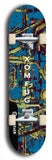 Skateboard deck: Limited edition, North American maple skateboard deck designed by underground artist BellyRash - available widths 7.5 to 8.5 inches in both mellow concave and steep concave shapes. Artwork: XOMFUG logo brand popsicle-shaped deck