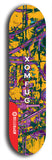 Skateboard deck: Limited edition, North American maple skateboard deck designed by underground artist BellyRash - available widths 7.5 to 8.5 inches in both mellow concave and steep concave shapes. Artwork: XOMFUG logo brand popsicle-shaped deck