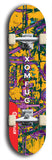 Skateboard deck: Limited edition, North American maple skateboard deck designed by underground artist BellyRash - available widths 7.5 to 8.5 inches in both mellow concave and steep concave shapes. Artwork: XOMFUG logo brand popsicle-shaped deck