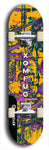 Skateboard deck: Limited edition, North American maple skateboard deck designed by underground artist BellyRash - available widths 7.5 to 8.5 inches in both mellow concave and steep concave shapes. Artwork: XOMFUG logo brand popsicle-shaped deck