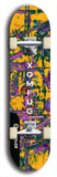 Skateboard deck: Limited edition, North American maple skateboard deck designed by underground artist BellyRash - available widths 7.5 to 8.5 inches in both mellow concave and steep concave shapes. Artwork: XOMFUG logo brand popsicle-shaped deck