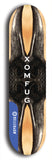 Skateboard deck: Limited edition, North American maple skateboard deck designed by underground artist BellyRash - available widths 7.5 to 8.5 inches in both mellow concave and steep concave shapes. Artwork: XOMFUG logo brand popsicle-shaped deck