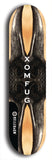 Skateboard deck: Limited edition, North American maple skateboard deck designed by underground artist BellyRash - available widths 7.5 to 8.5 inches in both mellow concave and steep concave shapes. Artwork: XOMFUG logo brand popsicle-shaped deck