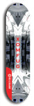 Skateboard deck: Limited edition, North American maple skateboard deck designed by underground artist BellyRash - available widths 7.5 to 8.5 inches in both mellow concave and steep concave shapes. Artwork: XOMFUG logo brand popsicle-shaped deck